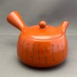 画像1: 朱泥古文平網急須 (1)