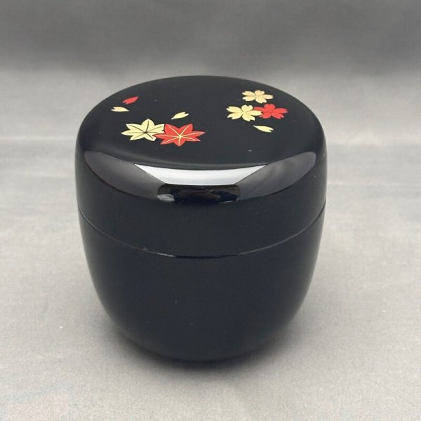 画像3: 蒔絵 棗 桜と紅葉 (3)