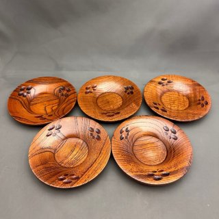 Amazon.co.jp: 精峰堂造 本錫製 茶托 無地 5客セット 径約9.8cm