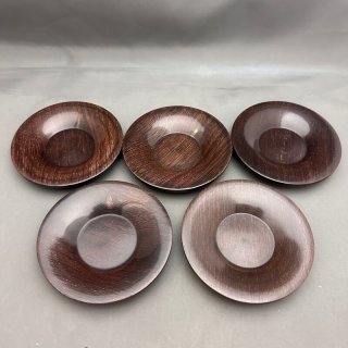 茶托 セット 4.5寸 光悦茶托 銀地 5枚組 越前漆器 あたかや 国産