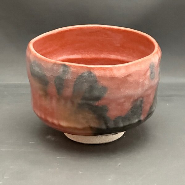 画像1: 祥悦作 赤楽茶碗 (1)