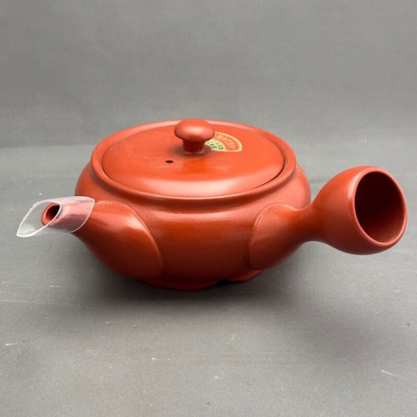 画像1: 常滑焼　底網　朱泥急須 (1)