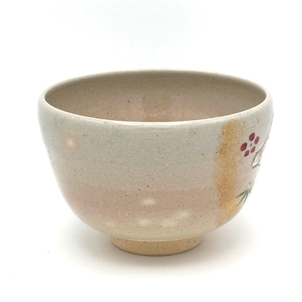 画像2: 八木海峰作 京焼 手描き 親子亥 抹茶碗 (2)