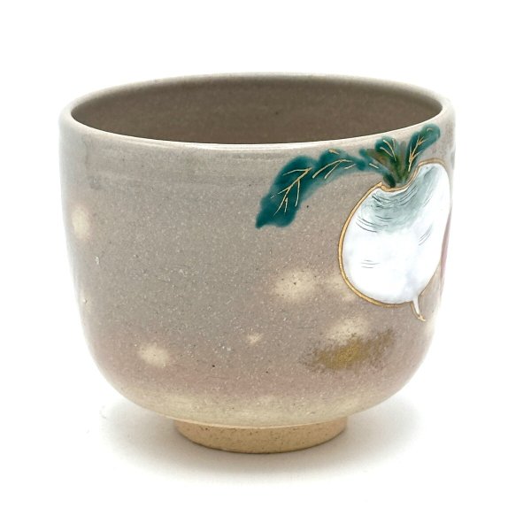 画像2: 八木海峰作　京焼　手描き抹茶茶碗（カブ） (2)