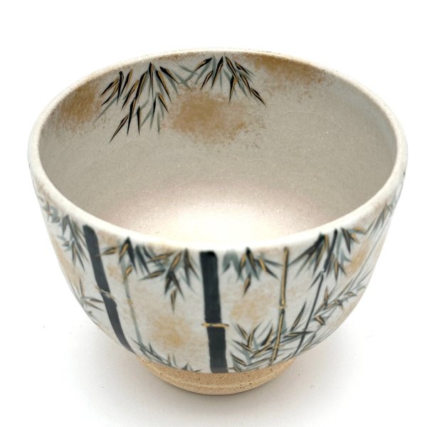 画像5: 八木海峰作　京焼　手描き抹茶茶碗（竹林） (5)