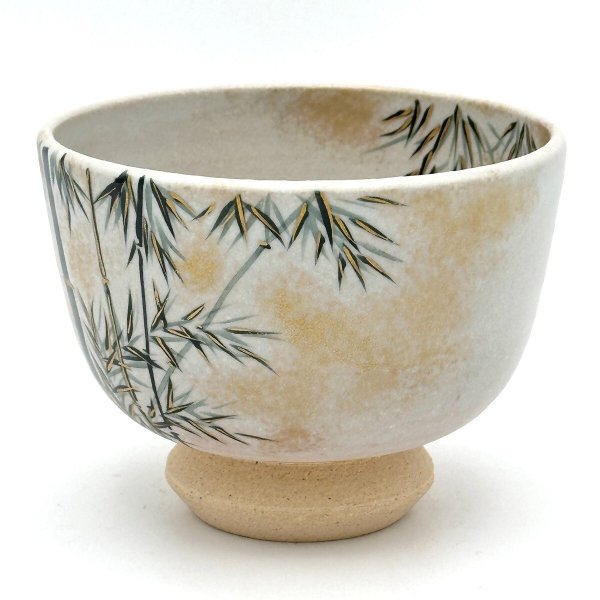 画像4: 八木海峰作　京焼　手描き抹茶茶碗（竹林） (4)