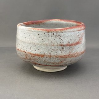 佐々木八十二 瑞光窯 鼠志野 茶碗 共箱 共布 栞 茶道具 抹茶碗