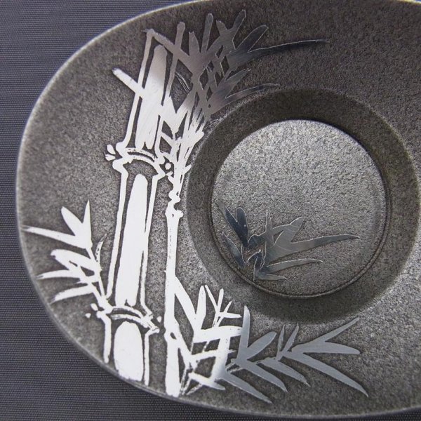 本錫製 茶托（イブシ小判型2.5寸）5枚組｜茶器・煎茶道具｜京