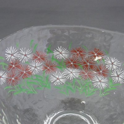 画像3: 八木海峰作 手描き ガラス抹茶茶碗(なでしこ)