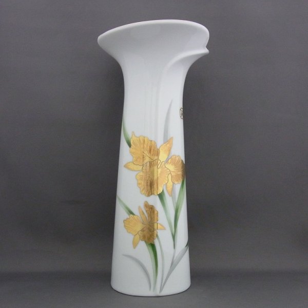 画像1: 美濃焼 白花瓶 (1)