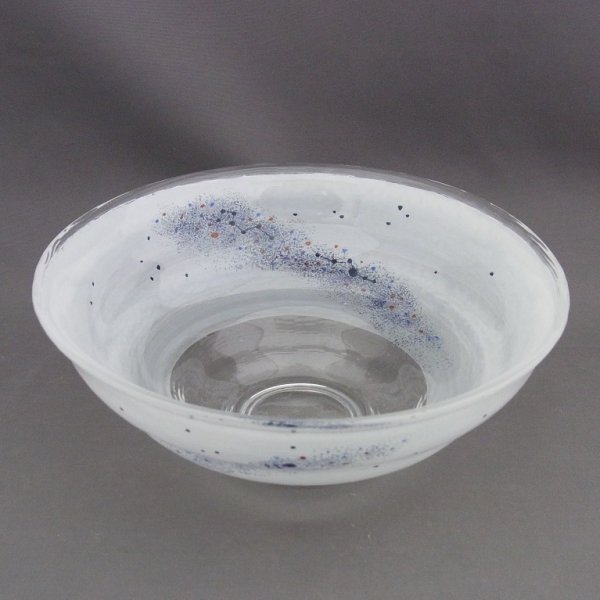 画像1: 京絵付 耐熱ガラス抹茶茶碗 天の川 (1)