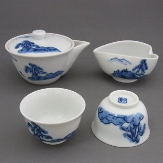 京焼(清水焼) 茶器揃(練込雲錦)｜茶器・煎茶道具｜京なごみオンラインショップ