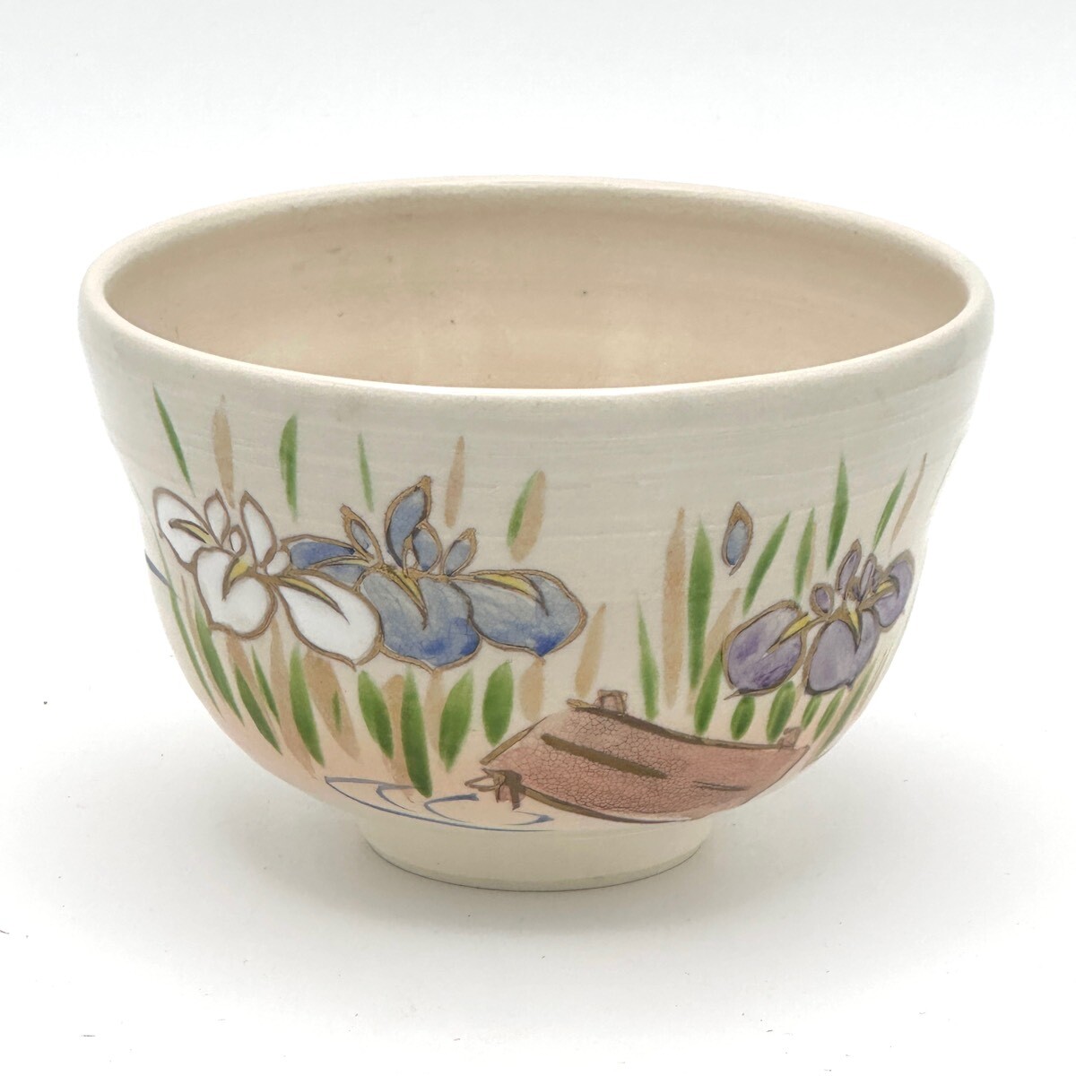 八木海峰作 京焼 抹茶茶碗(杜若)｜抹茶道具｜京なごみオンライン