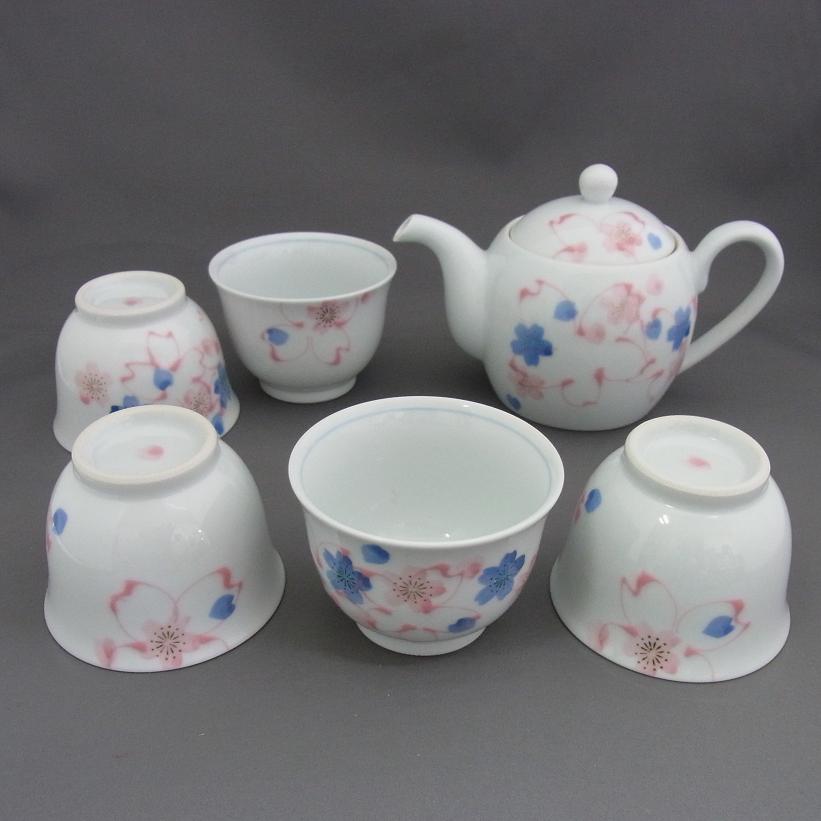 有田焼 ポット茶器セット（色一珍桜）｜茶器・煎茶道具｜京なごみオンラインショップ